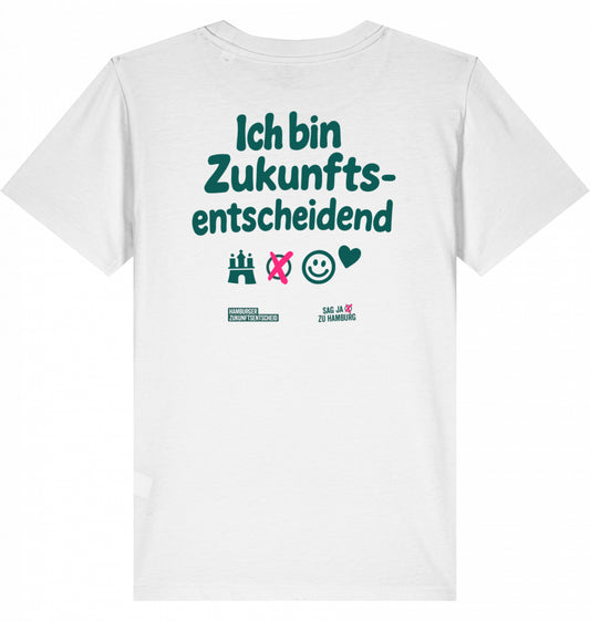Kinder-T-Shirt „ICH BIN ZUKUNFTSENTSCHEIDEND”