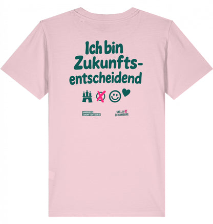 Kinder-T-Shirt „ICH BIN ZUKUNFTSENTSCHEIDEND”